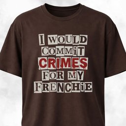 I Would Commit Crimes For My Frenchie T Shirt Gift For Dog Lover