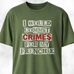 I Would Commit Crimes For My Frenchie T Shirt Gift For Dog Lover