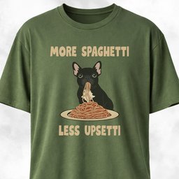 More Spaghetti Less Upsetti Frenchie T Shirt Gift For Dog Lover