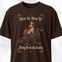 Pug Riding A Crow T Shirt Gift For Dog Lover