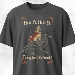 Pug Riding A Crow T Shirt Gift For Dog Lover