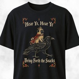 Pug Riding A Crow T Shirt Gift For Dog Lover