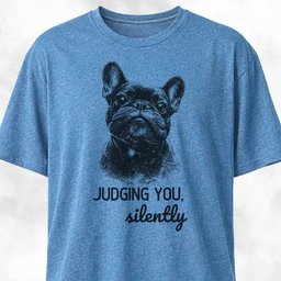 Judging You Silently French Bulldog T Shirt Gift For Dog Lover