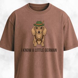 I Know A Little German Doxie T Shirt Gift For Dog Lover