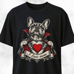 I Love Mom Halloween Chest Tattoo T Shirt Gift For Mom