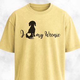 I Love My Weenie Butt Heart T Shirt Gift For Dog Lover