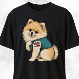 I Love Mom Pomeranian T Shirt Gift For Mom
