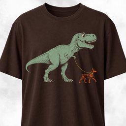 T Rex Walking A Doberman T Shirt Gift For Dinosaur Lover