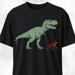T Rex Walking A Doberman T Shirt Gift For Dinosaur Lover
