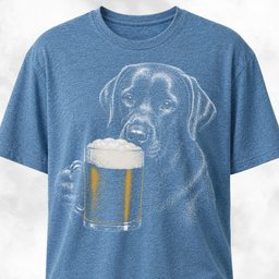 Labrador Sipping Beer T Shirt Gift For Dog Lover