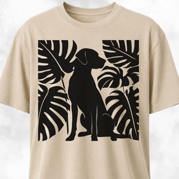 Monstera Labrador T Shirt Gift For Dog Lover