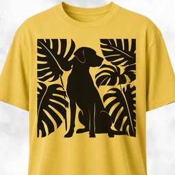 Monstera Labrador T Shirt Gift For Dog Lover