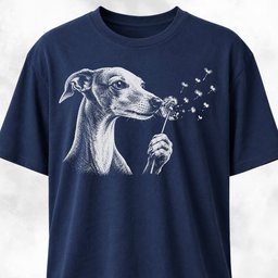 Italian Greyhound Blowing Dandelion T Shirt Gift For Dog Lover