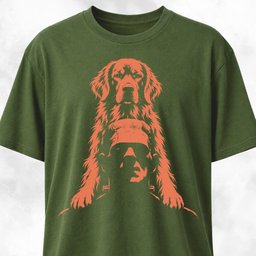 Golden Retriever On Frankensteins Shoulders T Shirt Gift For Dog Lover