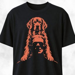 Golden Retriever On Frankensteins Shoulders T Shirt Gift For Dog Lover