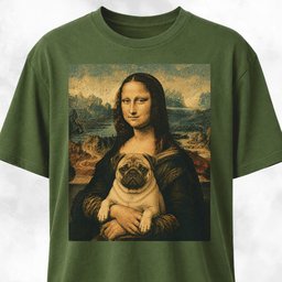 Monalisa Pug Edition T Shirt Gift For Dog Lover
