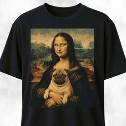 Monalisa Pug Edition T Shirt Gift For Dog Lover