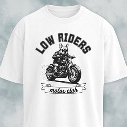 Low Riders Motor Club French Bulldog T Shirt Gift For Dog Lover