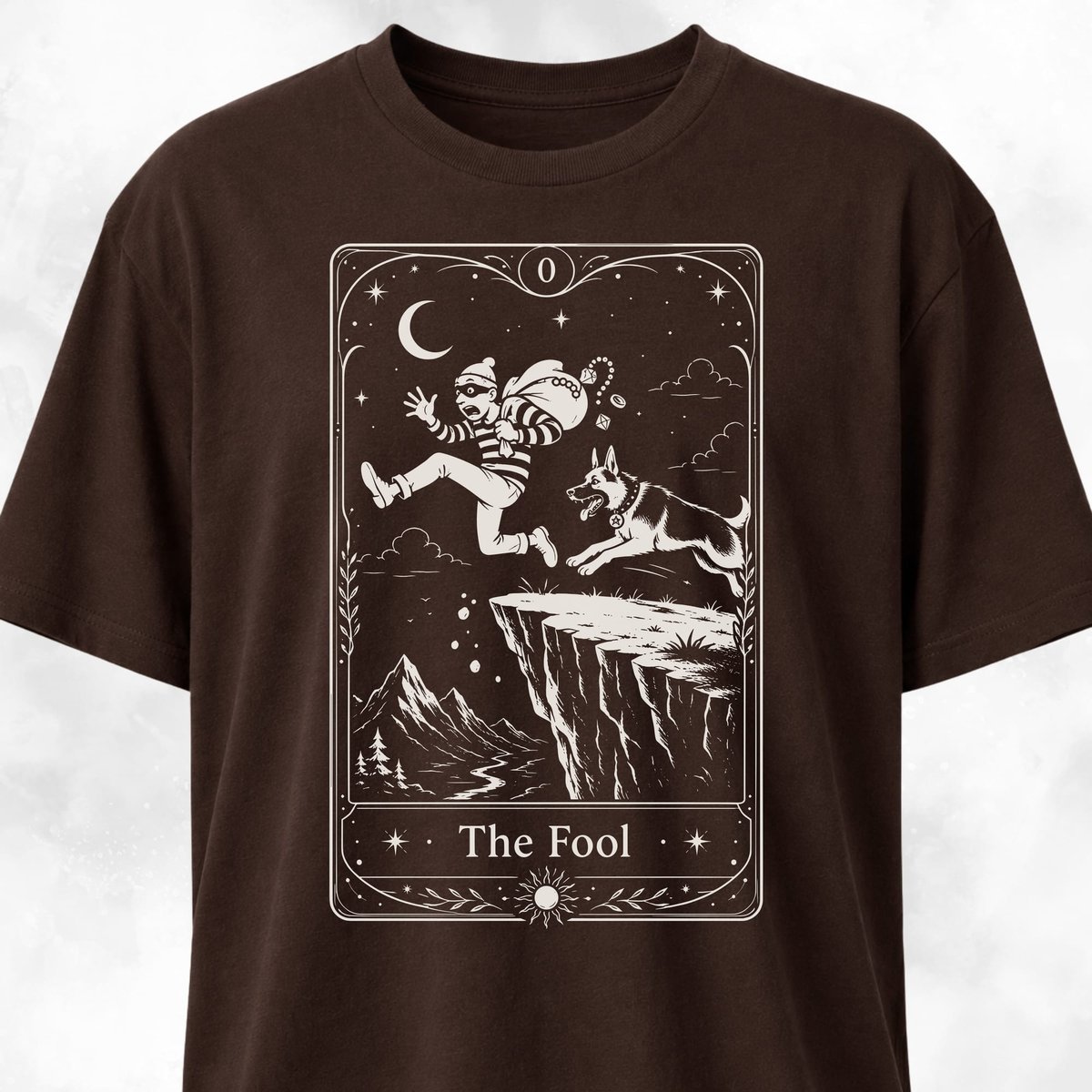 The Fool Tarot Card German Shepherd T Shirt Gift For Dog Lover
