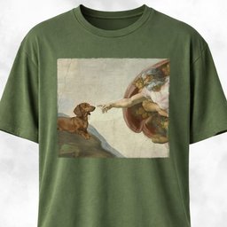 The Creation Of Adam Dachshund Edition T Shirt Gift For Dog Lover