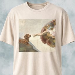 The Creation Of Adam Dachshund Edition T Shirt Gift For Dog Lover