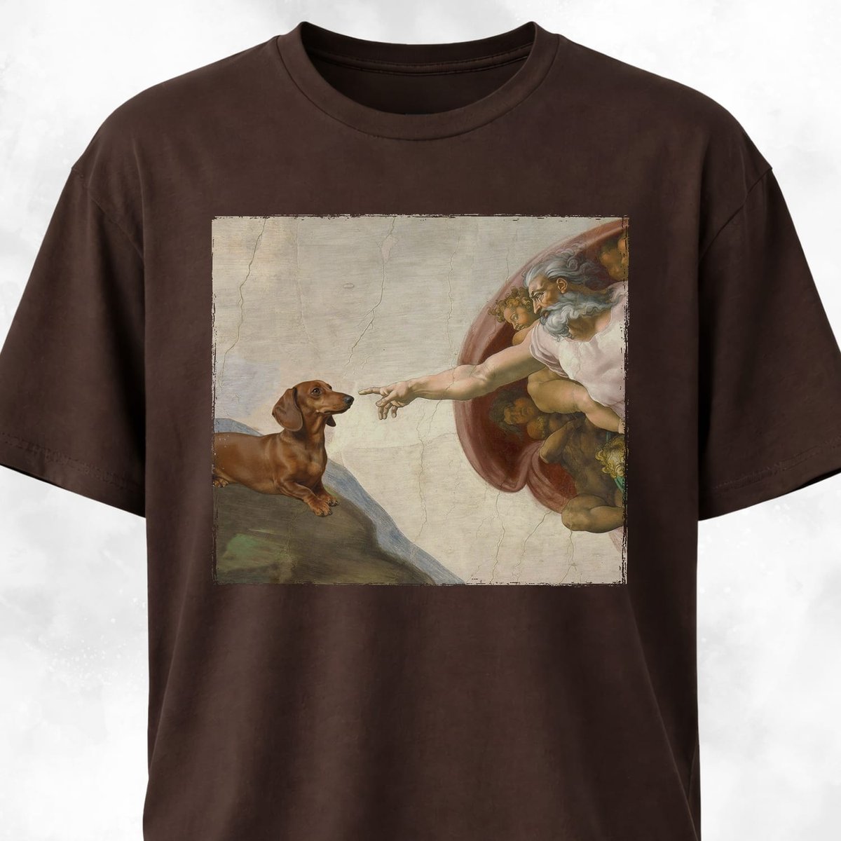 The Creation Of Adam Dachshund Edition T Shirt Gift For Dog Lover