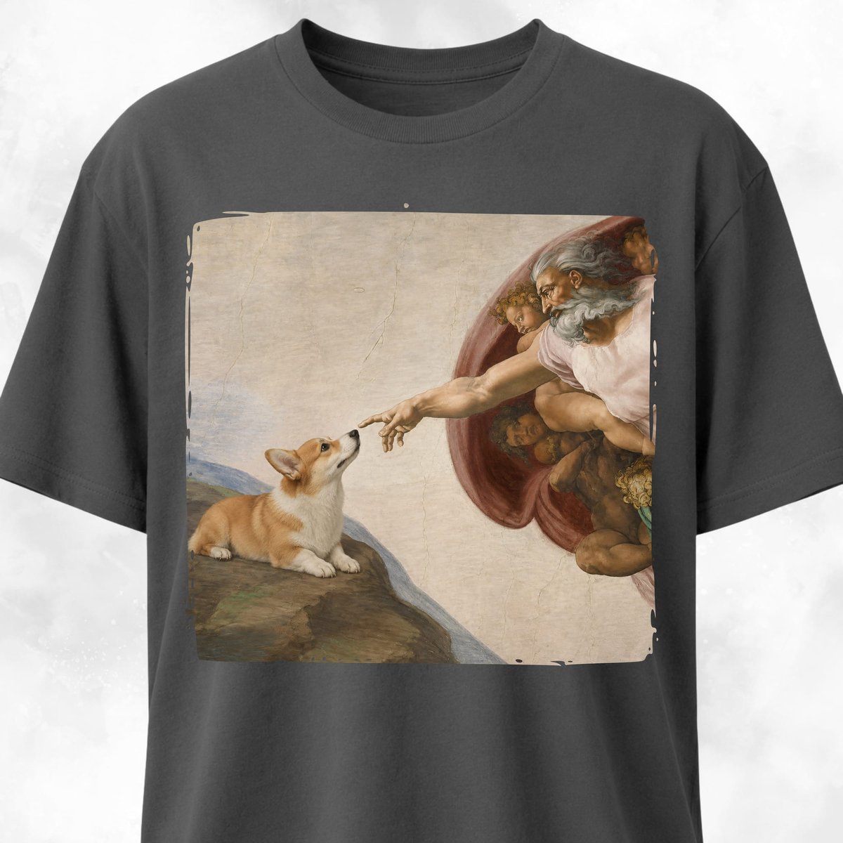 The Creation Of Adam Corgi Edition T Shirt Gift For Dog Lover