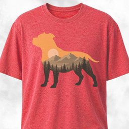 Sunset Pitbull T Shirt Gift For Dog Lover