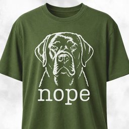 Nope Labrador T Shirt Gift For Dog Lover