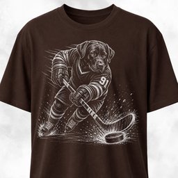 Labrador Playing Hockey T Shirt Gift For Dog Lover