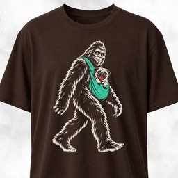 Sasquatch Carrying A Pug T Shirt Gift For Dog Lover