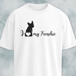 I Love My Frenchie Butt Heart T Shirt Gift For Dog Lover