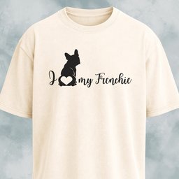 I Love My Frenchie Butt Heart T Shirt Gift For Dog Lover