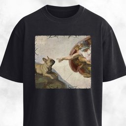 The Creation Of Adam Frenchie Edition T Shirt Gift For Dog Lover