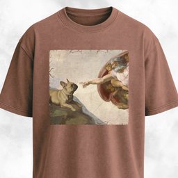 The Creation Of Adam Frenchie Edition T Shirt Gift For Dog Lover