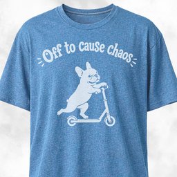 Off To Cause Chaos Frenchie T Shirt Gift For Dog Lover