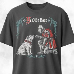 Medieval Boop English Bulldog T Shirt Gift For Dog Lover