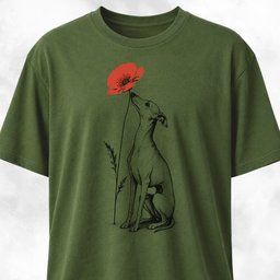 Italian Greyhound Smelling Poppy T Shirt Gift For Dog Lover