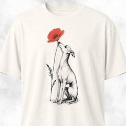 Italian Greyhound Smelling Poppy T Shirt Gift For Dog Lover