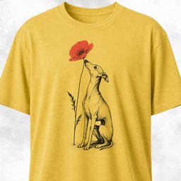 Italian Greyhound Smelling Poppy T Shirt Gift For Dog Lover