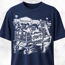 Pugs Gang Shopping Cart T Shirt Gift For Dog Lover