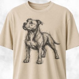 Scribble Pitbull T Shirt Gift For Dog Lover
