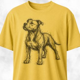 Scribble Pitbull T Shirt Gift For Dog Lover