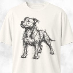 Scribble Pitbull T Shirt Gift For Dog Lover