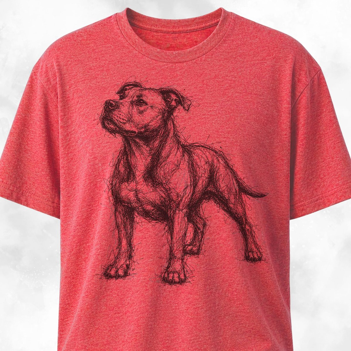 Scribble Pitbull T Shirt Gift For Dog Lover