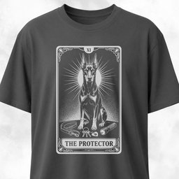 The Protector Tarot Card Doberman T Shirt Gift For Dog Lover