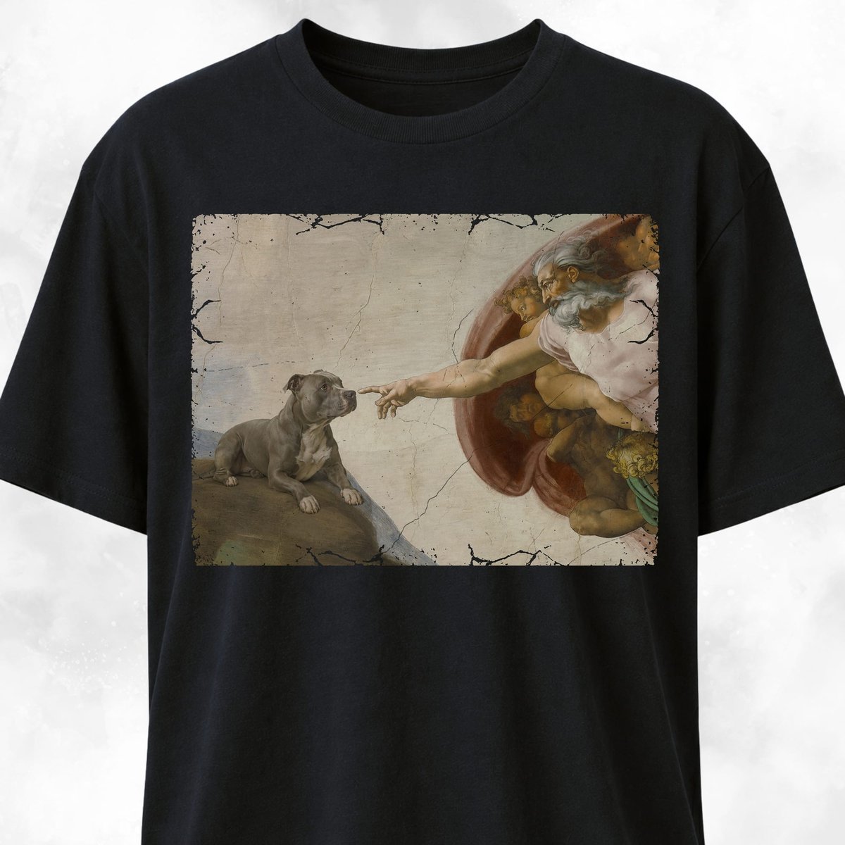 The Creation Of Pitbull T Shirt Gift For Dog Lover