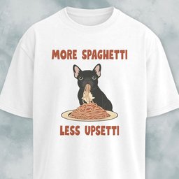 More Spaghetti Less Upsetti Frenchie T Shirt Gift For Dog Lover