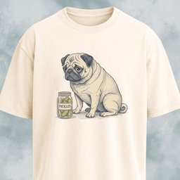 Pug With Pickles T Shirt Gift For Dog Lover