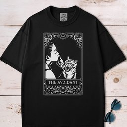 The Avoidant Cat Tarot Card T Shirt Gift For Cat Lover